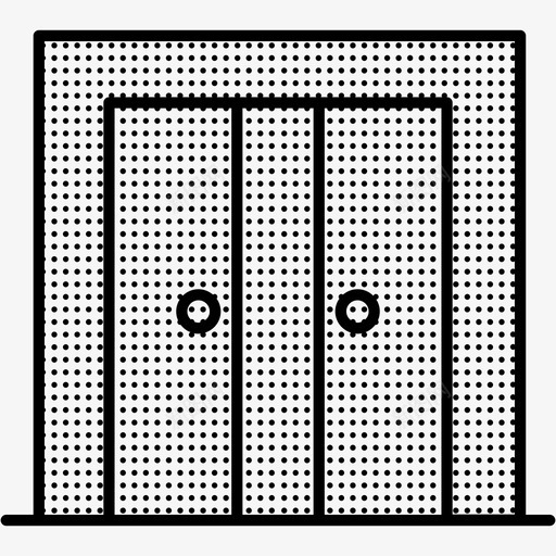 电梯开门门虚线图标svg_新图网 https://ixintu.com 开门 电梯 门虚线