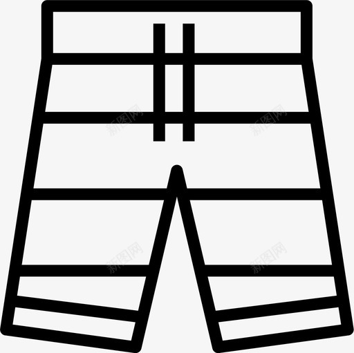 游泳裤夏季46直线型图标svg_新图网 https://ixintu.com 夏季46 游泳裤 直线型