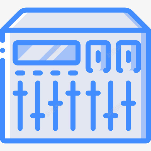 音响混音器娱乐32蓝色图标svg_新图网 https://ixintu.com 娱乐32 蓝色 音响混音器