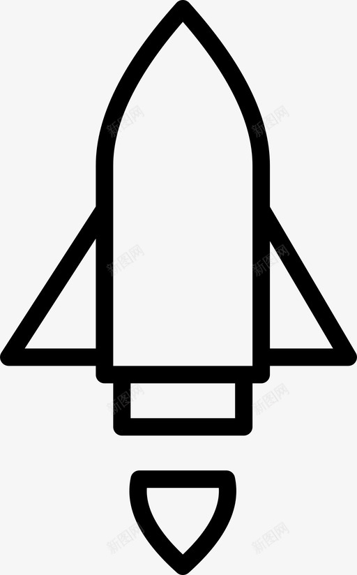 火箭星际飞船图标svg_新图网 https://ixintu.com 太空 旅行 星际 火箭 通勤 飞船
