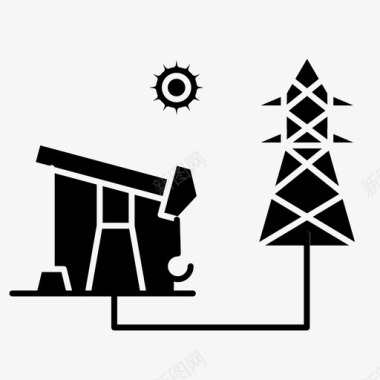 电力电力塔供电图标图标
