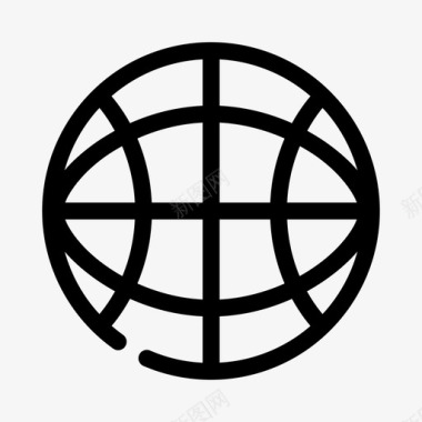 全球地球网格地理图标图标