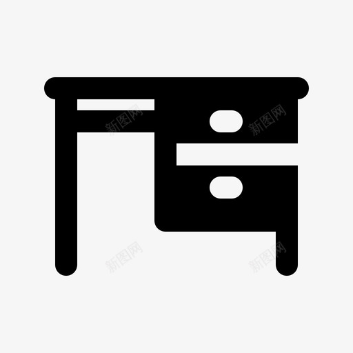 书桌家具家图标svg_新图网 https://ixintu.com 书桌 室内 家 家具 家具字形
