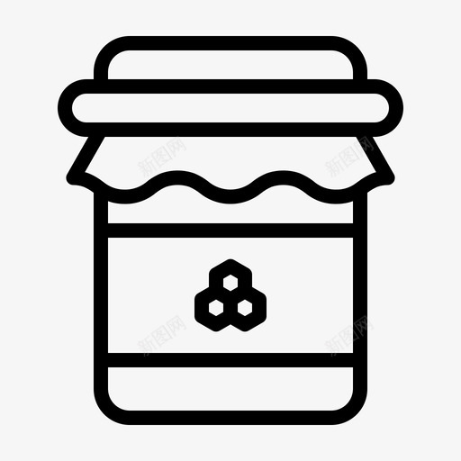 蜜罐秋天果酱图标svg_新图网 https://ixintu.com 果酱 秋天 秋天的线 蜜罐