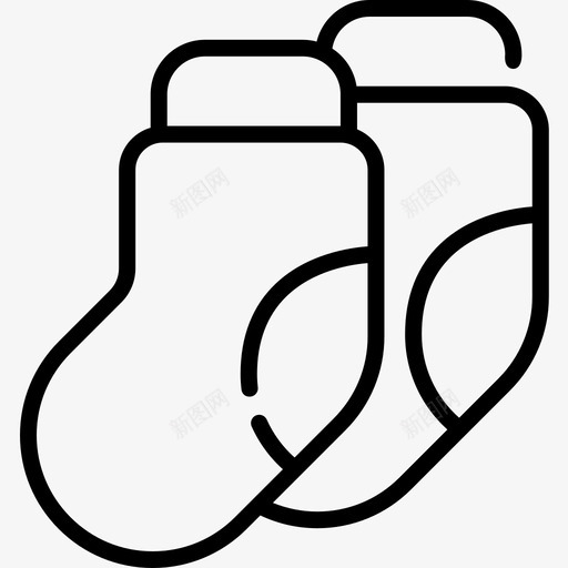 袜子婴儿淋浴7直线型图标svg_新图网 https://ixintu.com 婴儿淋浴7 直线型 袜子
