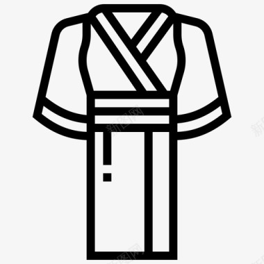 yukata连衣裙服装日本图标图标