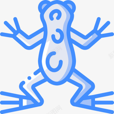 青蛙自然51蓝色图标图标