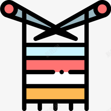 针织缝纫31线性颜色图标图标