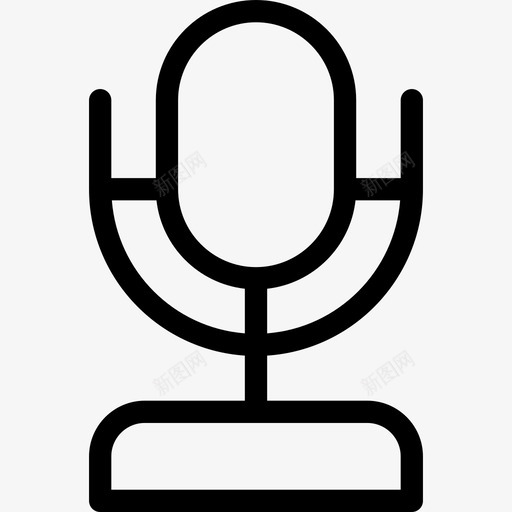 线状电信话筒图标svg_新图网 https://ixintu.com 线状电信话筒
