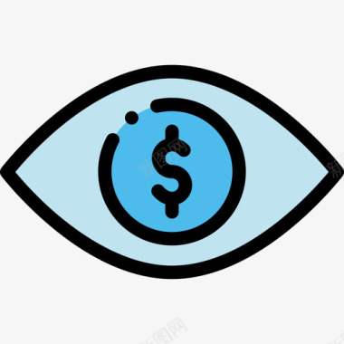 眼睛银行16线性颜色图标图标
