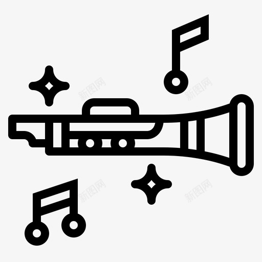 单簧管音乐管弦乐队图标svg_新图网 https://ixintu.com 单簧管 泰拳 管乐器 管弦乐队 音乐