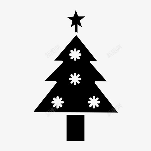 圣诞节庆祝圣诞树图标svg_新图网 https://ixintu.com 圣诞树 圣诞节 庆祝 派对