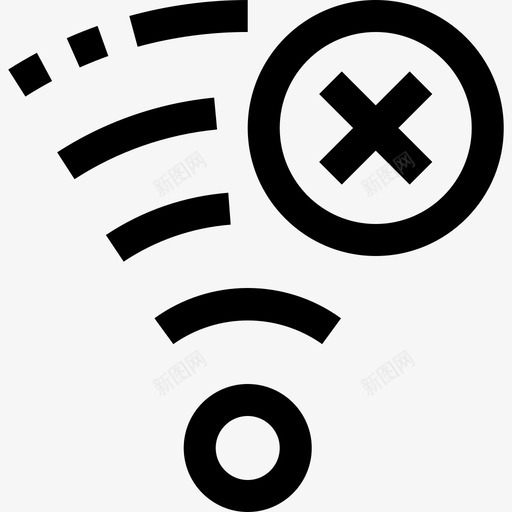 Wifi网络和安全线性图标svg_新图网 https://ixintu.com Wifi 线性 网络和安全