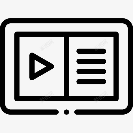 播放列表音频和视频6线性图标svg_新图网 https://ixintu.com 播放列表 线性 音频和视频6
