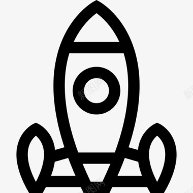 火箭发射科幻小说8直线图标图标