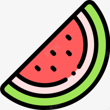 水果标签栏和设置4线性颜色图标图标