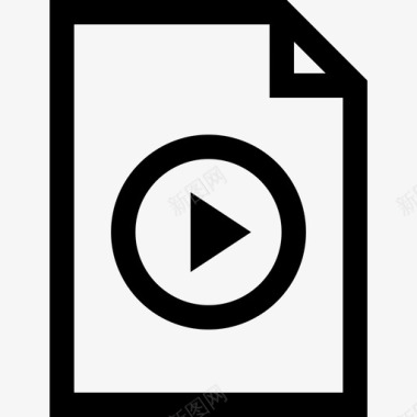 视频文件文件和文件17线性图标图标