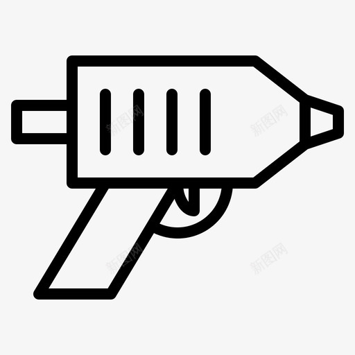 胶枪设备硬件图标svg_新图网 https://ixintu.com 工具 服务 硬件 维修 胶枪 设备