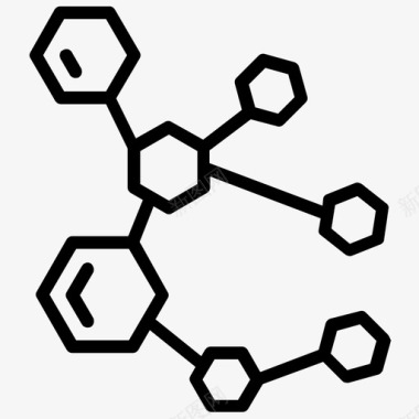 分子原子键原子化合物图标图标