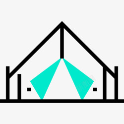 单色帐篷帐篷探险30单色图标高清图片
