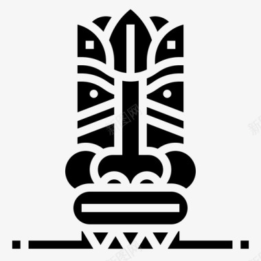 夏威夷雕像符号夏威夷符号图标图标