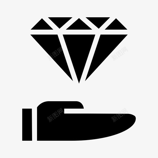 价值钻石珠宝图标svg_新图网 https://ixintu.com 价值 实力 特价 珠宝 营销金融稳健 钻石