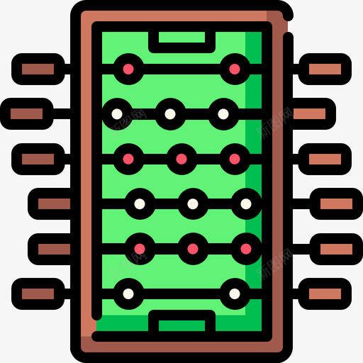 Foosball赌场31线性颜色图标svg_新图网 https://ixintu.com Foosball 线性颜色 赌场31