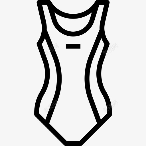 游泳衣夏季46直线型图标svg_新图网 https://ixintu.com 夏季46 游泳衣 直线型