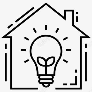 家用电生态屋电房子图标图标