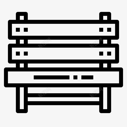 长椅休闲公园图标svg_新图网 https://ixintu.com 休闲 公园 座位 操场 长椅