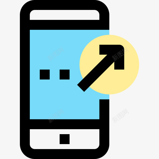 智能手机移动电话3线性颜色图标svg_新图网 https://ixintu.com 智能手机 移动电话3 线性颜色
