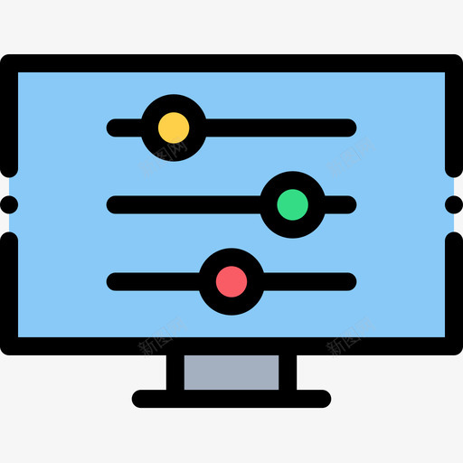 设置音频和视频5线性颜色图标svg_新图网 https://ixintu.com 线性颜色 设置 音频和视频5