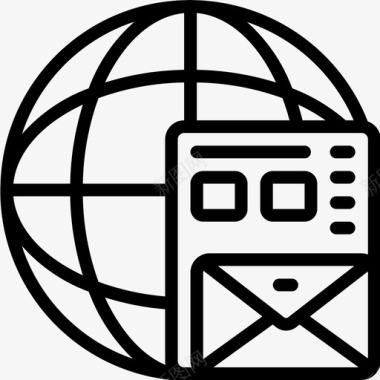 全球邮政服务直拨图标图标
