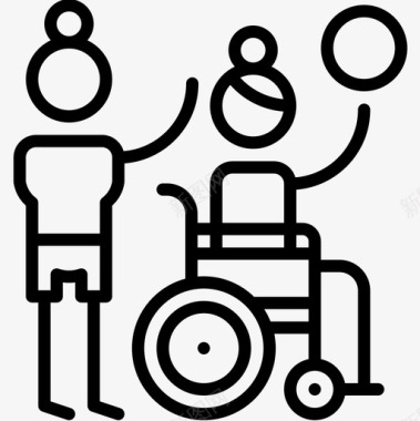 轮椅慈善40直系图标图标