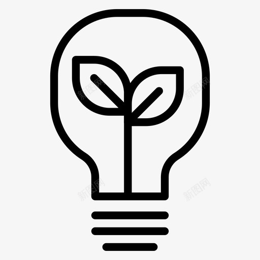 生态灯泡生态能源图标svg_新图网 https://ixintu.com 灯 灯泡 生态 生态概要 生态灯泡 能源