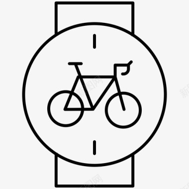 运动手表自行车训练图标图标