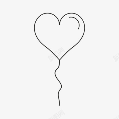 气球心baloon手绘图标图标