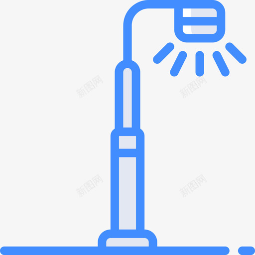 路灯城市31蓝色图标svg_新图网 https://ixintu.com 城市31 蓝色 路灯