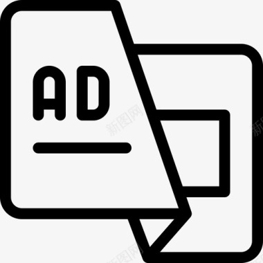传单营销和广告9直线图标图标