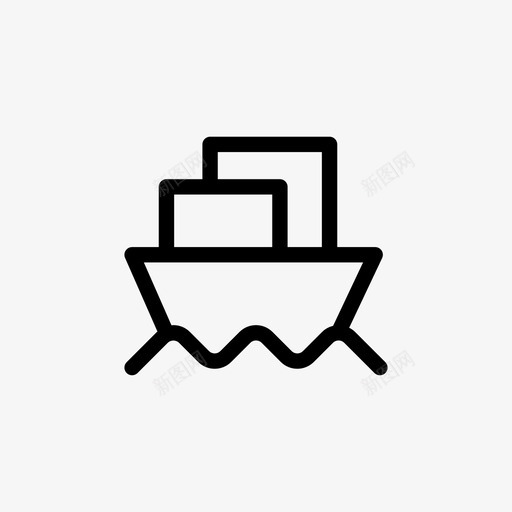 船舶海运运输图标svg_新图网 https://ixintu.com 海运 船舶 运输