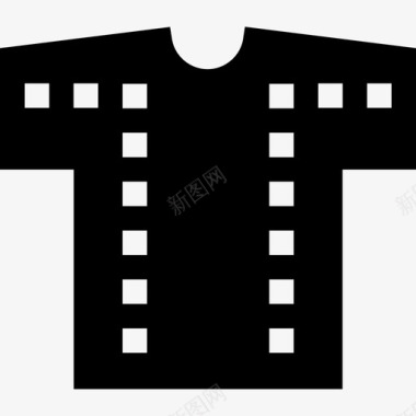 衬衫缝纫34填充图标图标