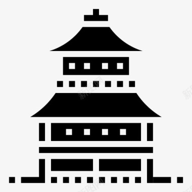 金阁寺建筑日本图标图标