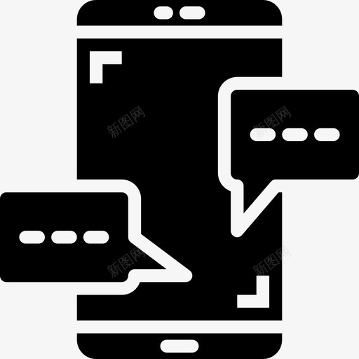 消息智能手机应用程序5填充图标svg_新图网 https://ixintu.com 填充 智能手机应用程序5 消息