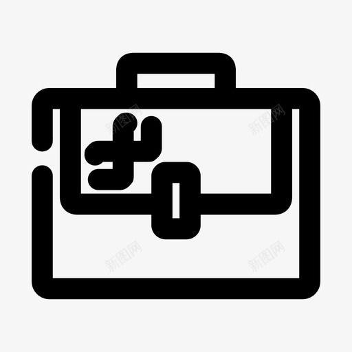 公文包书包办公用品图标svg_新图网 https://ixintu.com 书包 公文包 办公用品 工具和用具 银行空白粗体
