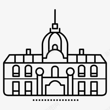 大学历史议会图标图标