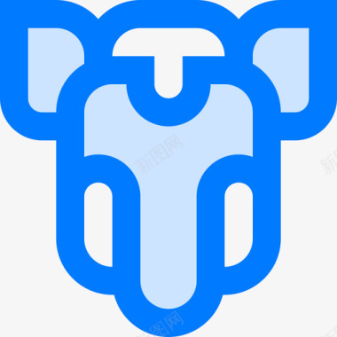 马野生动物2蓝色图标图标