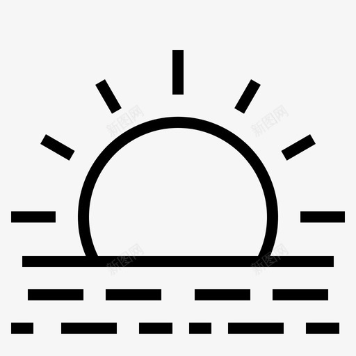 太阳季节符号图标svg_新图网 https://ixintu.com 天气 天气符号 天气预报 太阳 季节 温度 符号