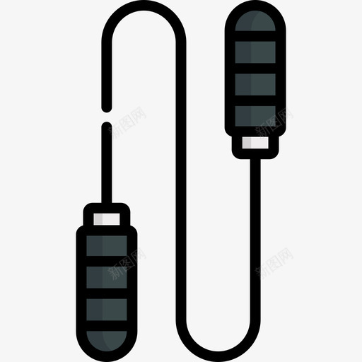 跳绳活跃的生活方式10线性颜色图标svg_新图网 https://ixintu.com 活跃的生活方式10 线性颜色 跳绳