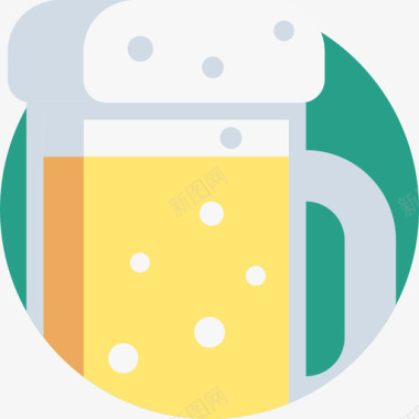 啤酒派对和庆祝10平淡图标图标