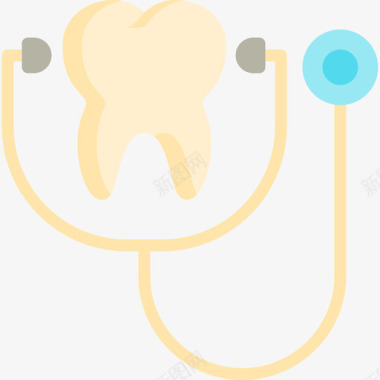 听诊器牙医17扁平图标图标